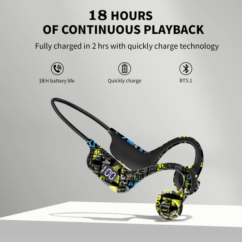 Type-c Playback Bone Conduction Bluetooth Earphone Open Ears Wireless Dluetooth Headphones Support TF-Card Mp3 Headset with Mic