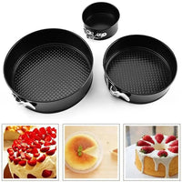 1Pc 12/16/20/24/28cm Carbon Steel Baking Mould with Removable Bottom Non Stick Leakproof Cake Baking Pan Durable Cake Mould