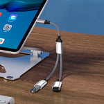 Multi USB C/A to USB A 2.0 HUB Dual Port Splitter Adapter OTG for Laptop Computer Printer Charging Data Transfer Extension Cable