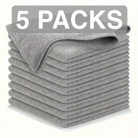 5 Packs Microfiber Cleaning Cloth, 30*30cm Mixed Color Cleaning Rags, Cleaning Towels for Car Care, House, Kitchen, Glass