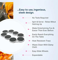 Table Turntable Kitchen Dining Turntable Tray 360 ° Rotation Versatile Heat Resistant Portable Rotating Food Organizer Tray