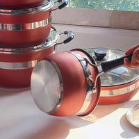 Stainless Steel 12pcs Cookware Set Thickened Double Bottom Polished Stock Pots Pans Casseroles - Wholesale Kitchenware