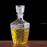 Creative Transparent Glass Whiskey Liquor Wine Drinks Decanter Crystal Spirits Bottle Wine Carafe For Bar Party Wedding Gifts