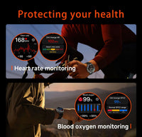 Newly Durable 1400mAh Large Battery Smart Watch Men 1.7" HD Screen IP68K Waterproof LED Flashlight Sports BT Call Smart Bracele