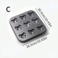 Cute Cartoon Bear Baking Mold 4 Cavities Baking Tray Non-stick Carbon Steel Tray DIY Decorative Cookies Mould Baking Supplies