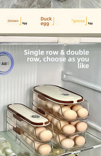 Egg storage box, special food grade rolling fresh-keeping rack for refrigerator