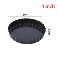 Baking Cake Molds Alloy Round Non Stick Tart Quiche Pans Removable Bottom Pie Pizza Baked Mould Cup Bakeware Alloy Kitchen Tool