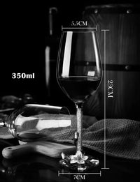 Exquisite Enamel Wine Glass Crystal Glass Champagne Cup Wineglass Drinking Glasses Cups Vintage Goblet Luxury Set Whiskey Dining