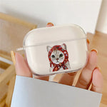 Cartoon Oil Painting Cat Earphone Case for Airpods 4th 3rd 2 Pro Transparent Cover for Airpod 3 1 Protective Accessorie Fundas
