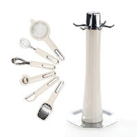 Kitchen Gadgets7Stainless Steel Peeler, Whisk, And Grater Set With A Storage Stand, A Household Combination Set