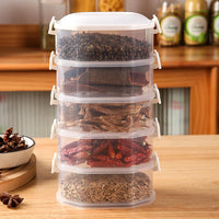 Kitchen Storage Box Onion Ginger Garlic Fresh-keeping Box Multi-layer Food Sealing Moisture-proof Packaging Tank Household[J]