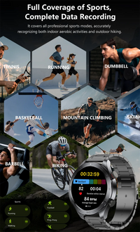New GPS Track Smart Watch Men AMOLED Screen Outdoor Sports Fitness Heart Rate Compass IP68 Waterproof Bluetooth Call Smart Watch