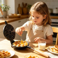 9 Pocket Round Baking Tool For Home Use Durable Metal Build Perfect For Family Breakfast And Snacks 37JD