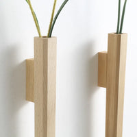 Home Wall Decoration Porch Wall Hanging Vase Living Room Bohemian Plant Flower Bottle Vase Wooden Solid Wood Flower Room Decor