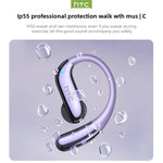 HTC NE23 Earphones Bluetooth V6.0 Open-Ear Wireless Headphones AI Translator Earbuds HD Call
