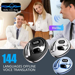 Ai Translator Headphones 144 Languages Wireless Real Time Translation Bluetooth Headset Waterproof Earbud For Business Travel