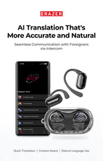 ERAZER XF56 Bluetooth V6.0 Earphones OWS Sports Wireless Headphones AI Translator Earbuds Comfortable Ear Hook Bluetooth Headset