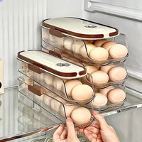 Egg storage box, special food grade rolling fresh-keeping rack for refrigerator