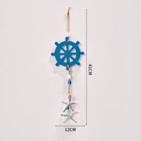 Mediterranean Style Decorative Ornaments Artistic Home Background Kindergarten Wall Hanging Lighthouse Sailboat Wooden Crafts