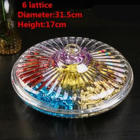 fruit basin dry candy dish sugar snack nut peanut food storage can box with Cover plastic trinket tray transparent Acrylic plate