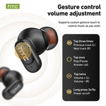 HTC NE79 Real Time Translation Earphone Bluetooth HiFi Music HD Call Noise Reduction Wireless Earbud LED Display With Mic