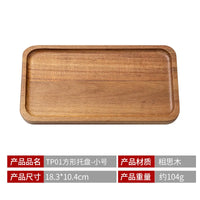 Tableware Solid Wood Food Tray Round Rectangle Dessert Plate Japanese-style Wooden Snack Fruit Tea Saucer Pallet Bread Board