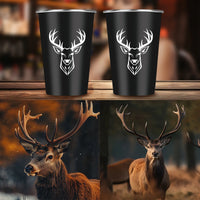 LKKCHER 500ml Pint Glass Skull Pattern 3.25oz Weizen Glass 2pcs/Set Stainless Steel Large Capacity Drinkware for Beer Gifts Set
