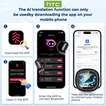 HTC NE58 Wireless Earphones Bluetooth LED Touch Screen AI Translate Earbuds HiFi Sound HD Call