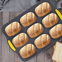 Bakeware 9 Grids Silicone Cake Mold Silicone Non-Stick Bread Baking Form Non-slip Reusable Silicone Baking Pan Baking Tool
