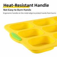 Bakeware 9 Grids Silicone Cake Mold Silicone Non-Stick Bread Baking Form Non-slip Reusable Silicone Baking Pan Baking Tool