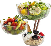 Glass Salad Bowl Clear Large Serving Bowl for Fruit Dessert Trifle Pasta Yogurt Ice Cream Mixing Bowl Kitchen Party