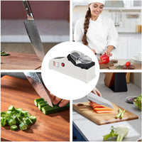 Kitchen Electric Knife Sharpener Rechargeable Professional Cutter Sharpener Fully Automatic Electric Sharpening Tool for Home