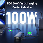 8-in-1 USB C Hub Adapter 4K HDMI PD100W USB 3.0 Gigabit Ethernet Line For Meetings Presentations for MacBook iPad Laptops