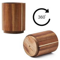 Kitchen Countertop Storage Caddy,360° Rotating Wood Kitchen Utensil Holder,Wooden Flatware Storage Organiser,Kitchen Accessories