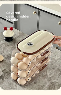 Egg storage box, special food grade rolling fresh-keeping rack for refrigerator