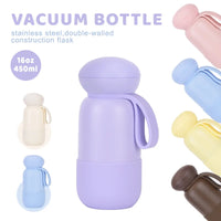 450ml Thermal Water Bottle With Handle For Students,Double-layer Stainless Steel Vacuum Drinkware,Gifts,Camping Thermos Cup/Mug