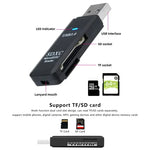 Mini High Speed 2 in 1 Multi Card Reader USB 3.0 Micro SD TF Card Memory Flash Drive Adapter