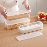 4 Pcs Long Rectangular Food Storage Containers, Plastic Reusable Refrigerator Organizer Boxes Kitchen Accessories