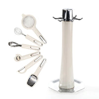 Kitchen Gadgets7Stainless Steel Peeler, Whisk, And Grater Set With A Storage Stand, A Household Combination Set