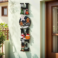 Christmas-themed Wall Hanging Letter Decorations, Wooden Art Decor, Suitable for Living Rooms, Kitchens, and Bedrooms