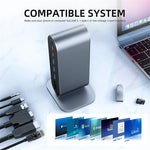 USB C 3.0 HUB Type C to Multi 4K HDMI Monitor Video Converter RJ45 Ethernet VGA PD Power Adapter Docking Station Laptop Splitter