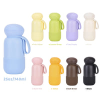 450ml Thermal Water Bottle With Handle For Students,Double-layer Stainless Steel Vacuum Drinkware,Gifts,Camping Thermos Cup/Mug