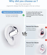 AI Translation Earbuds BT 5.4 Headphones Translator with 144 Languages OWS Real-Time Earphones Ear Buds for Travel Business