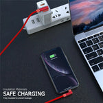 90 Degree USB Cable For iPhone 14 13 12 11 Pro Max X XR 6s 7 8 Plus 2m 3m Lead Mobile Phone Fast Charging Cord Data Charger Wire