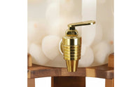 Beverage Dispenser Glass Drink Dispenser W Support Faucet Cold Drink Jar Wooden Stand Serving Ware Easy to Clean Party Equipment