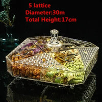 fruit basin dry candy dish sugar snack nut peanut food storage can box with Cover plastic trinket tray transparent Acrylic plate
