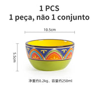 1pcs Ceramic Tableware Bohemian Flat Dinner Plate Western Steak Salad Dessert Cake Plate Shallow Dish Dessert Kitchen Dinnerware