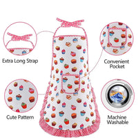 Kitchen Toys Baking Pretend Play Cooking Tools Little Girls Chef Apron Set Pink Costume Educational Dress Up Toys Gift