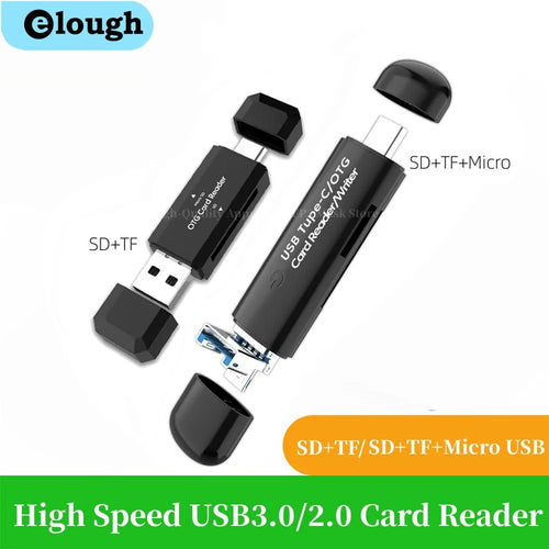 Multi in 1 Type C SD TF Card Reader USB To Type C/Micro USB/SD/TF Smart Memory CardReader Adapter For PC Laptop Accessories
