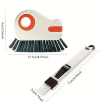 Window Track Cleaning Brush 2-Piece Set Glass Corner Cleaner Door and Window Gaps Plastic Cleaner Living Room, Bedroom, Kitchen